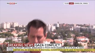 Israel Air Raid Siren Sounds During Sky Broadcast [upl. by Ullman543]