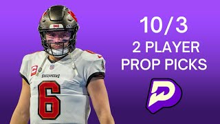 103 PRIZEPICKS  BEST 2 NFL TNF WEEK 5 PLAYER PROPS  prizepicks prizepickstoday nflprizepicks [upl. by Kusin]