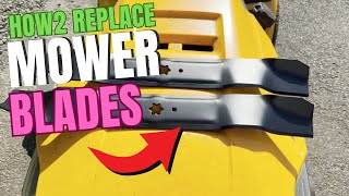 DIY Mower Blade Replacement Cub Cadet  XT2 Enduro  Riding Mower Blade Change Tutorial Demo [upl. by Rosalia]