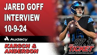 Jared Goff Interview  10924  Karsch and Anderson [upl. by Airliah]