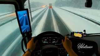 POV Winter adventures in Europe by truck DAF XG Nikotimer [upl. by Riobard]