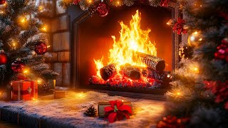 🔥 Cozy Christmas Fireplace Music LIVE 247 Fireplace with Christmas Music Ambience [upl. by Neri]