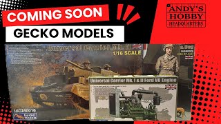 New Plastic Model Kits from Gecko Models 116 Universal Carrier [upl. by Hauhsoj]