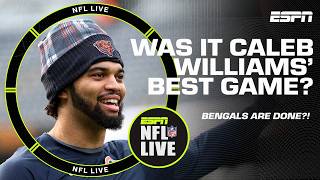 Best game of Caleb Williams career 🧐 The Bengals playoff chances are DONE 😳  NFL Live [upl. by Neerhtak]