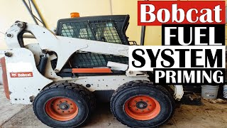 HOW TO BLEED PRIME BOBCAT FUEL SYSTEM  KUBOTA v2203 [upl. by Hofmann]