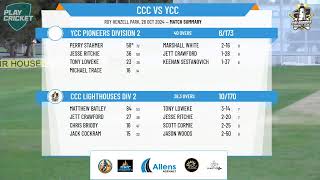 CCC Lighthouses DIV 2 v YCC Pioneers DIVISION 2 [upl. by Gnaw]