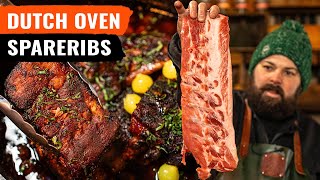 Low amp Slow spareribs uit de Dutch Oven Makkelijker wordt het niet [upl. by Buonomo]