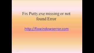 Fix Puttyexe missing or not found Error [upl. by Aivek]