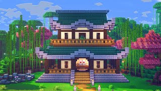 Minecraft Japanisches Haus bauen Tutorial 119  Japanisches Haus in Minecraft bauen 119 Tutorial [upl. by Sidnarb304]