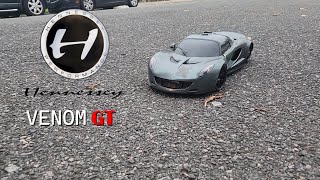 18 Scale Toy grade Hennessey venom GT gets Better Tires and a 3650 brushless motor [upl. by Aronle930]