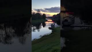 The Gauja River in Valmiera at sunset🇱🇻 valmiera gauja sunset travel 🇱🇻 reels shorts [upl. by England]