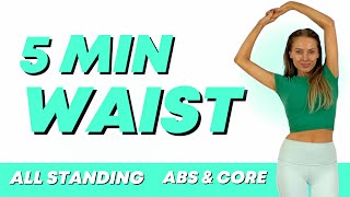 Ab Workout for Women  All Standing  Waist Exercises  Tone your Abs and Shape your Waist [upl. by Anirak]