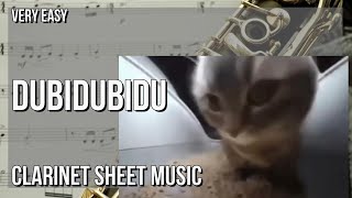 SUPER EASY Clarinet Sheet Music How to play Dubidubidu by Christell [upl. by Dag]