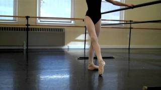 Ballet  Tendu and Pirouette Combination on Pointe  Robbie 13 [upl. by Emersen]