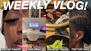 WEEKLY VLOG STRUGGLING WITH DEPRESSION  PINK IMAC UNBOXING  DINNER W FRIENDS  MAINTENANCE APPTS [upl. by Castorina950]