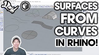 How to Create SURFACES from Curves and Edges in Rhino [upl. by Erreipnaej]