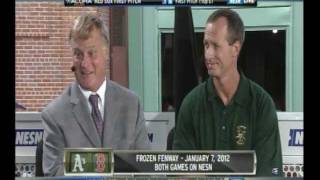 Mens Hockey Frozen Fenway Announcement  Kevin Sneddon on NESN 82611 [upl. by Sidonie]