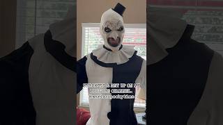 TERRIFIER ART THE CLOWN ANIMATRONIC FROM SPIRIT HALLOWEEN 🌼🌼🪚 arttheclown spirithalloween fyp [upl. by Skricki]