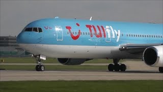 Jetairfly  TUIfly Nordic Boeing 767s Departing Manchester Ringway Intl [upl. by Aiciruam]