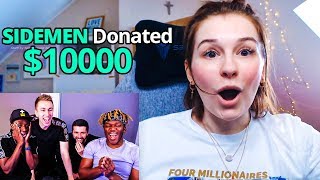 SIDEMEN DONATE 10000 TO TWITCH STREAMERS [upl. by Ecinom285]