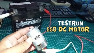 550 DC Motor Testrun [upl. by Yessac]