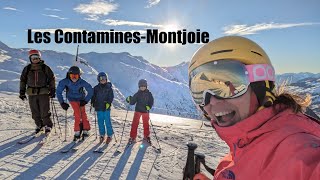 Family skiing aux ContaminesMontjoie on Christmas 2023  New Year 2024 [upl. by Yeca]