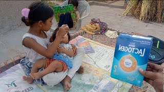 Baby Girl feeding lactogen 2 milk Powder [upl. by Meyeroff]