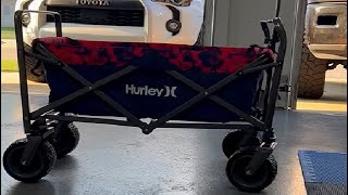 Hurley Beach amp Gear Collapsible Wagon Cart Review Most Durable Foldable Beach Buggy [upl. by Galen]