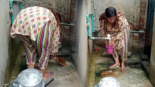 Ghar Kay Bartan Dhoye  Pakistani Housewife Life  Village Life In Pakistan  Daily Routine Work [upl. by Hayes]