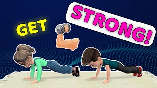 GET STRONG ARMS  LEGS  SHOULDER KIDS EXERCISE [upl. by Chatwin557]