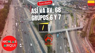 Así va Construcción de TransMilenio Avenida Carrera 68 entre Calle 80 y Calle 53 con 68 en Bogotá 🇨🇴 [upl. by Magdala]