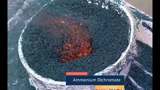 Chemical experiment Ammonium Dichromate  volcano [upl. by Morris]