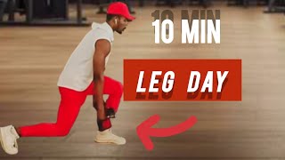 INTENSE 10 MIN LEG WORKOUT AT HOME NO EQUIPMENT [upl. by Zeke]