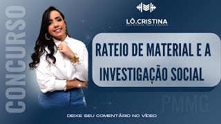 Rateio de Material e a Eliminação do Concurso [upl. by Esinwahs]