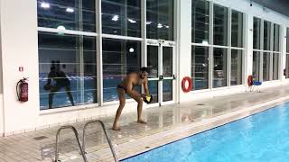 Water polo goalkeeper drill 03 [upl. by Ahseem]