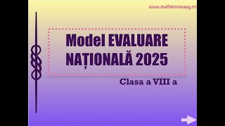 Model Evaluare Nationala 2025 [upl. by Lleinad]