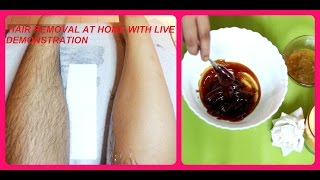 NATURAL HAIR REMOVAL AT HOME WITH LIVE DEMONSTRATION [upl. by Einaffets]