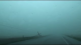 Newellton LA RainWrapped EF1 Wedge Tornado and DAMAGE 31319 [upl. by Asiela]