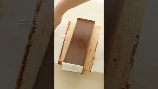 Triple chocolate mousse cake recipe ASMR cr blueberrytheta on IG youtubeshorts chocolatemousse [upl. by Haimorej439]