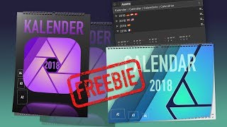 Kalender 2018 Freebies  Affinity Designer amp Affinity Photo [upl. by Odoric]