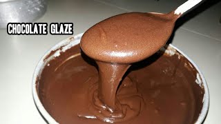 CHOCOLATE GLAZE using Cocoa powder  for donuts and cakescupcakes  Home Made  STEP BY STEP [upl. by Ahsiela510]