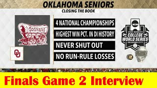 After Game Interview 2024 NCAA Softball World Series Finals Game 2 [upl. by Adnohsor]