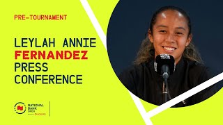 PRESS CONFERENCE  LEYLAH ANNIE FERNANDEZ  PRETOURNAMENT  OBN24 [upl. by Kosak]