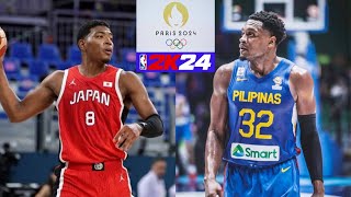 JAPAN vs GILAS PILIPINAS  FULL GAME  Basketball Olympic Paris 2024  NBA 2K24 [upl. by Nee303]