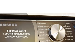 Samsung Washing Machine Super Eco Wash Cycle Explained [upl. by Gershom276]