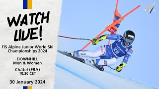 Alpine Junior World Ski Championships  Womens amp Mens Downhill  Chatel  France  January 30th [upl. by Cirilo870]