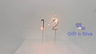 Number Sparkler Gold Fireworks Candle Cake Topper Party Decoration Happy Birthday [upl. by Mccullough]