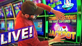 UNICOW JACKPOT LIVE Invaders Attack From the Planet Moolah 400 BONUS FREE GAMES on CASINO SLOTS [upl. by Arlan761]