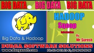 BIG Data  Hadoop  Sqoop Introduction by Suresh [upl. by Adriene]