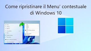 Come ripristinare il menu contestuale di Windows 10 [upl. by Kathlene]